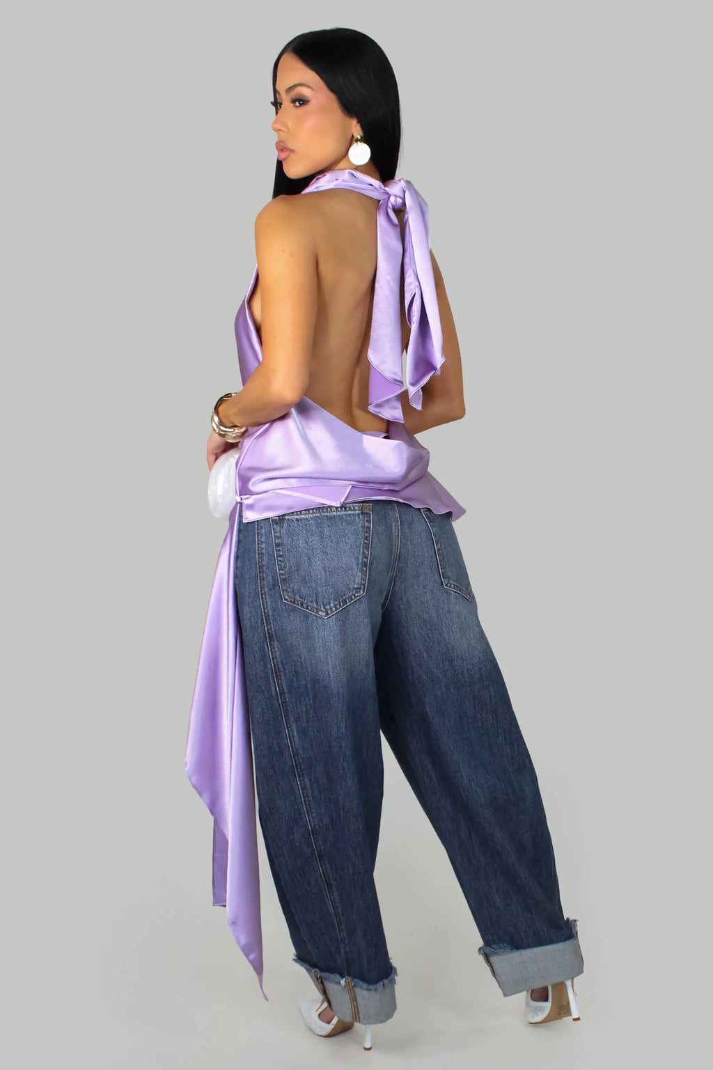 Robe-chemise décontractée et élégante - Lavande