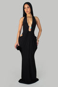 Robe longue Lost In The Night - Noire