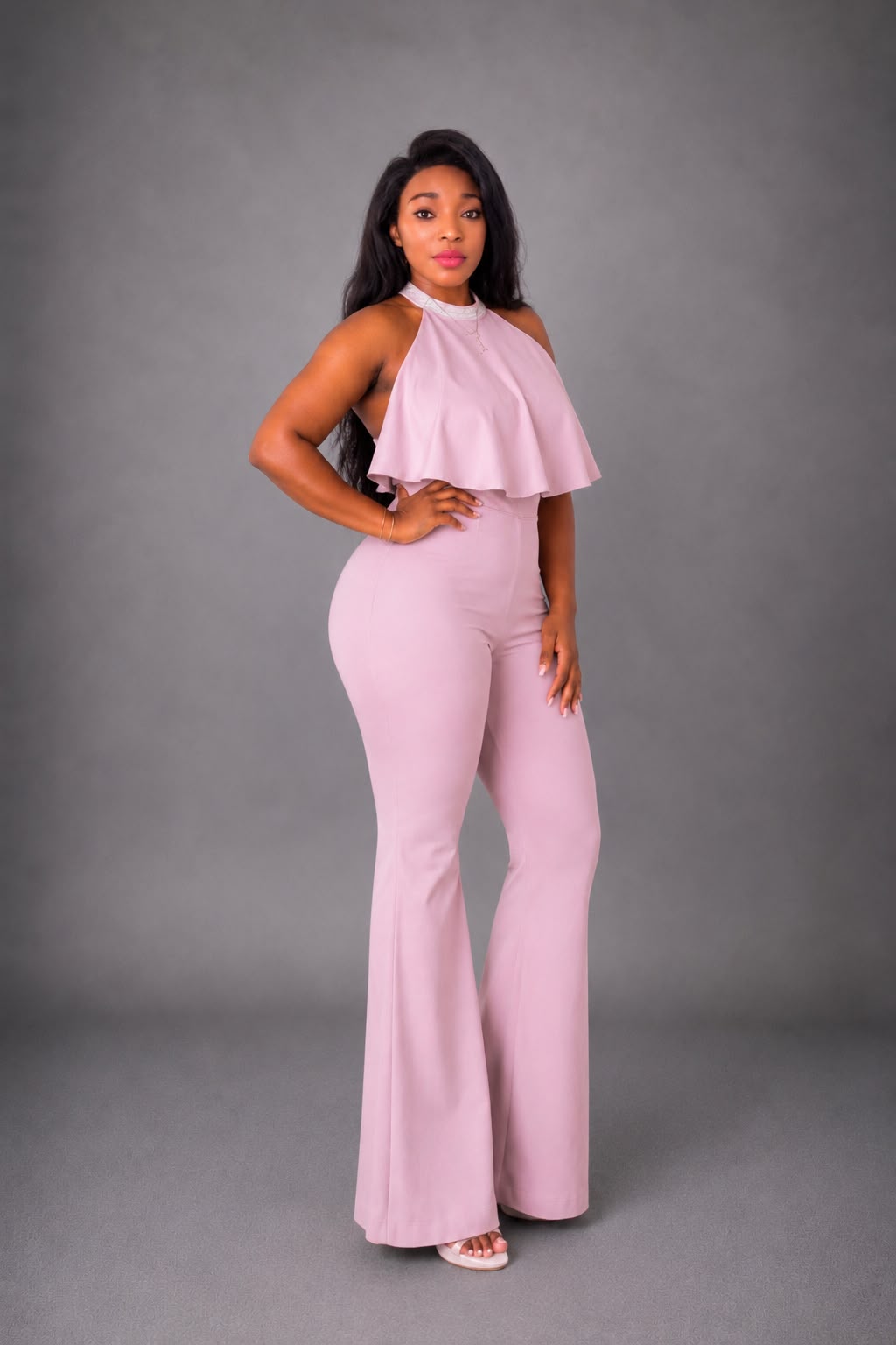 Combinaison femme chic en orange vif, cette pièce incontournable