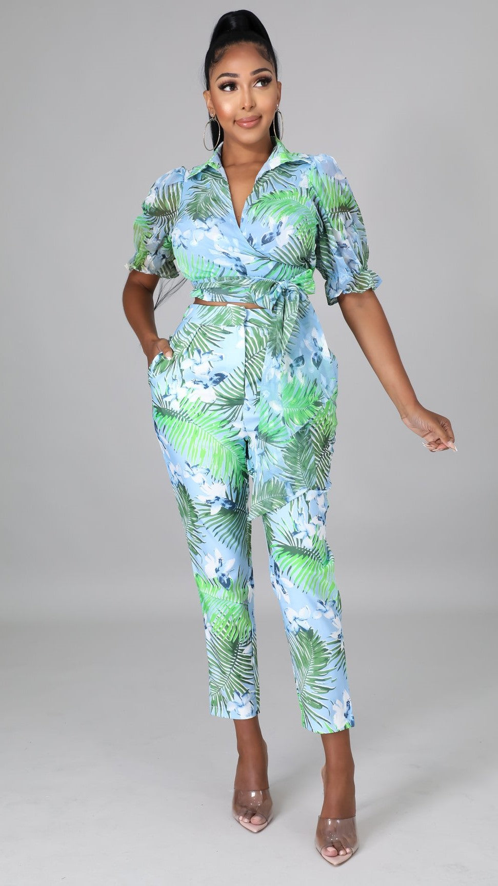 Ensemble composée d'une chemise cache-cœu