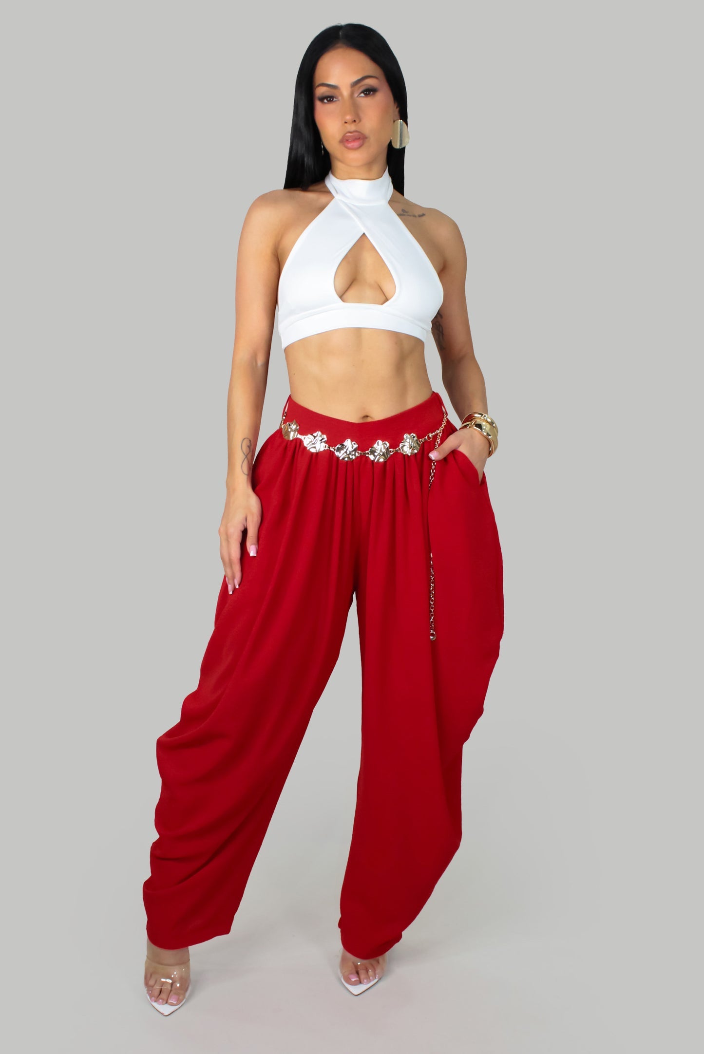 Pantalon rouge poudré ✨