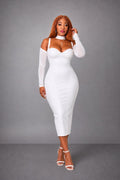 Robe longue de soirée en tissu premium, conçue pour sublimer votre silhouette