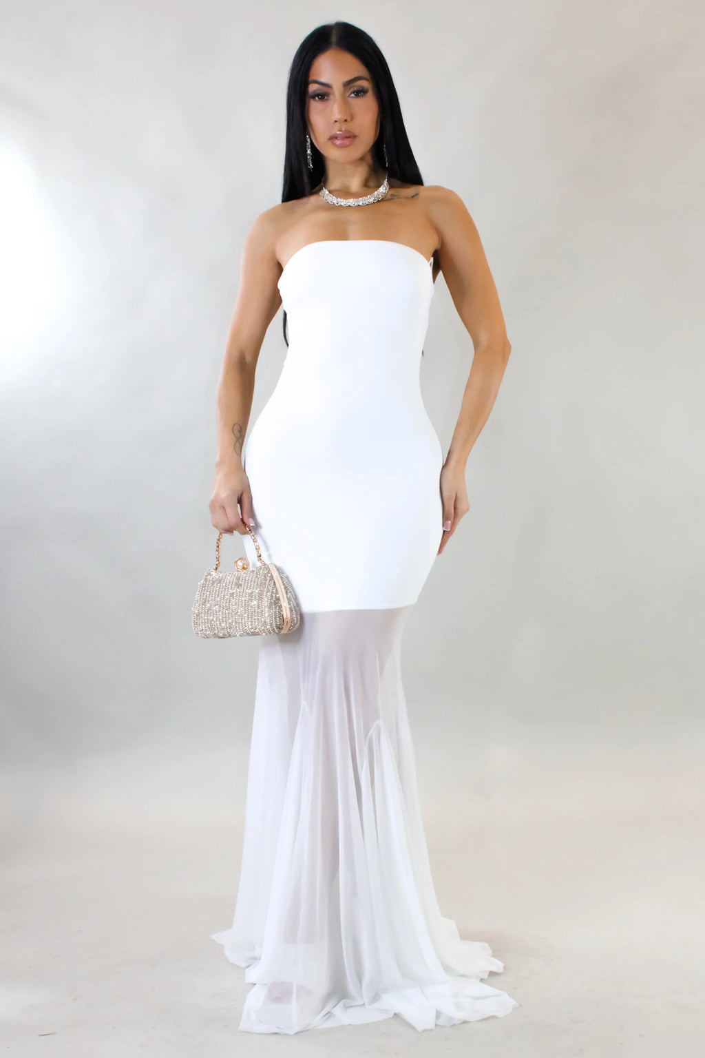 Robe longue Never Chasing - Blanche