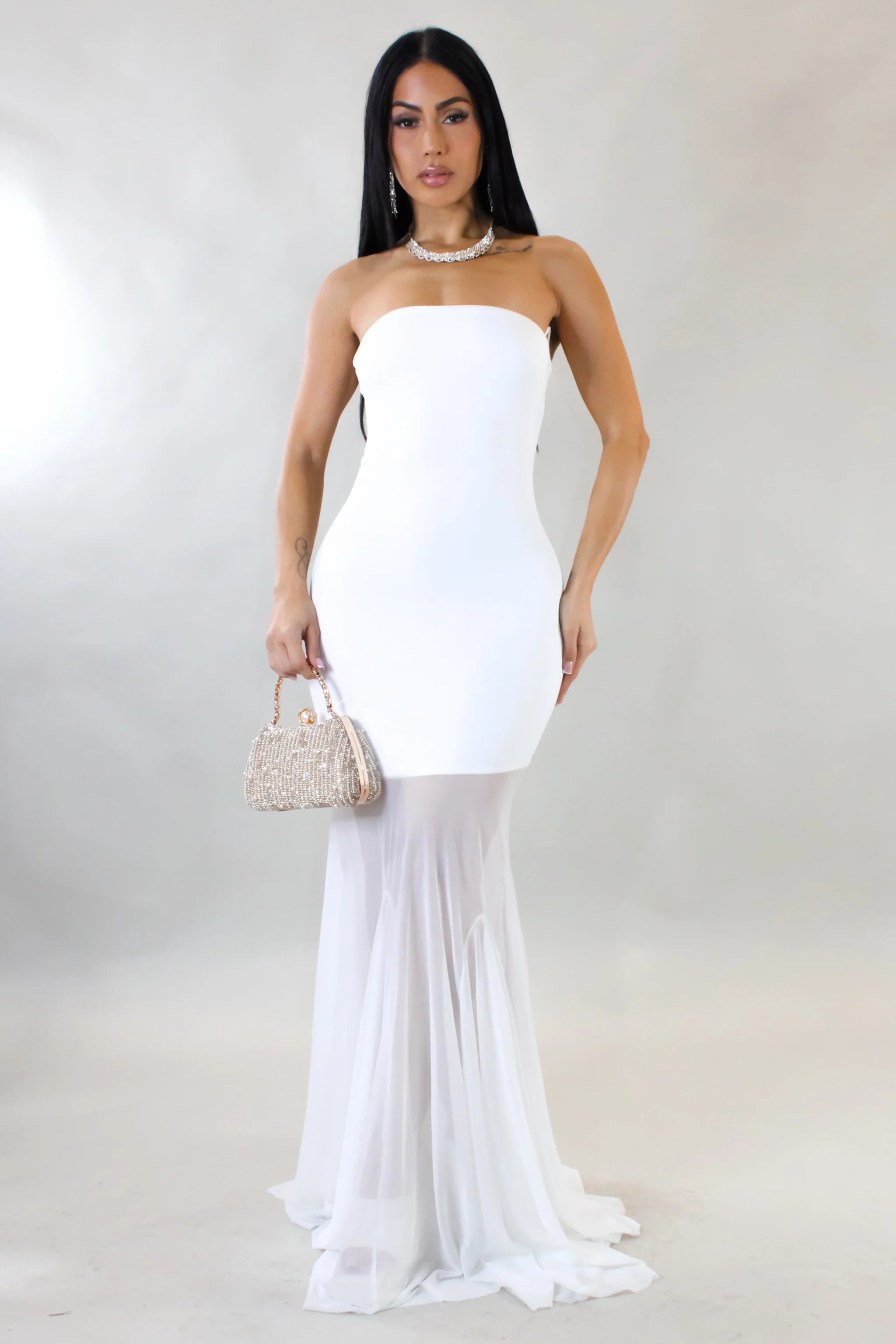 Robe longue Never Chasing - Blanche