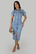 Robe Blue Breeze - Denim clair délavé