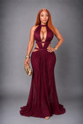 Robe midi romantique - Rouge
