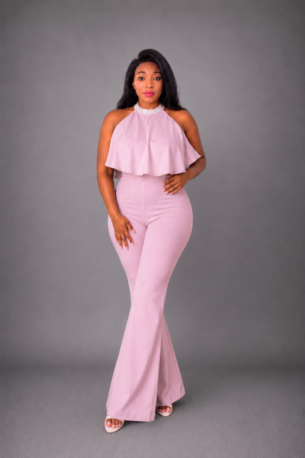 Combinaison femme chic en orange vif, cette pièce incontournable