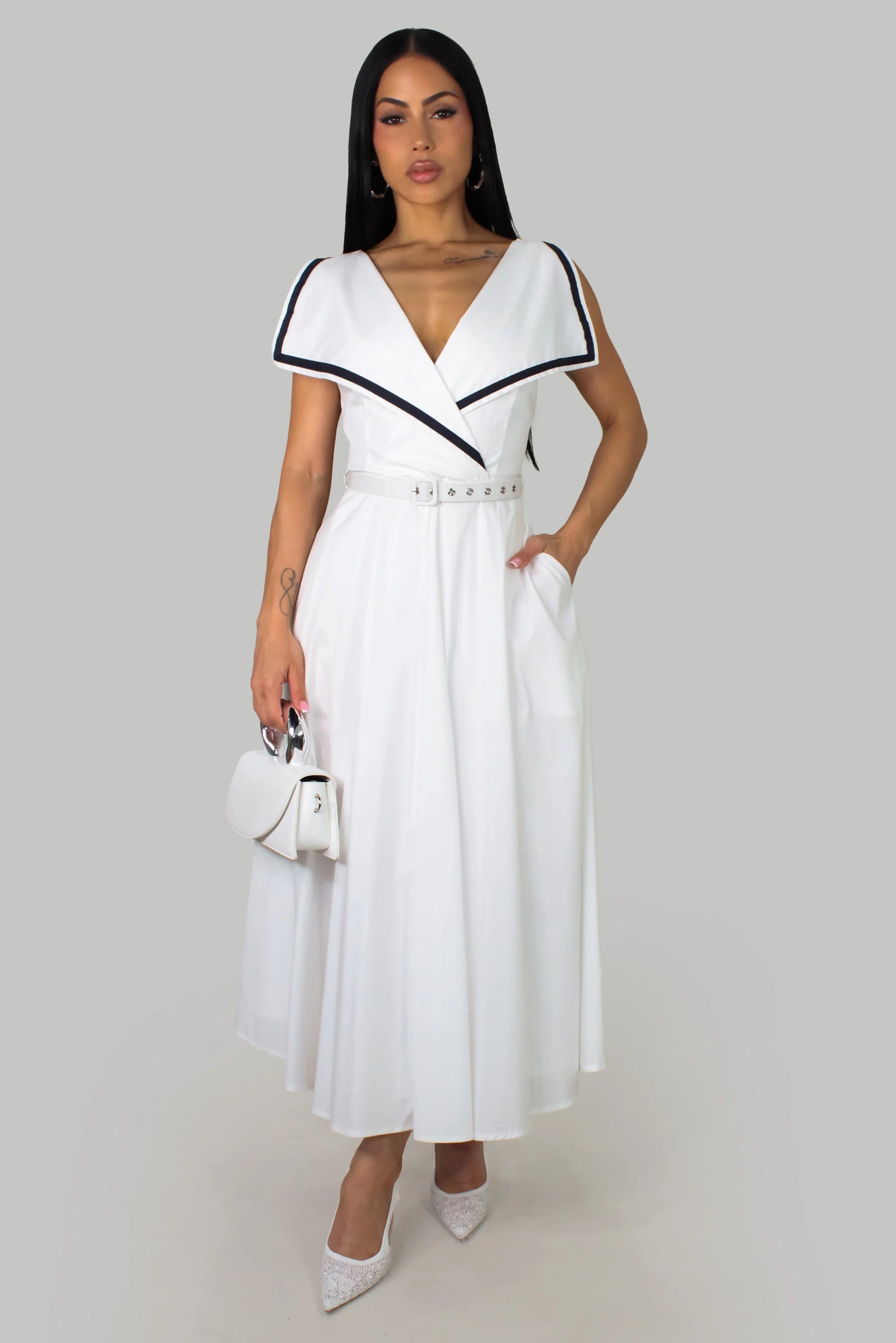 Robe midi Classic Voyage - Blanche