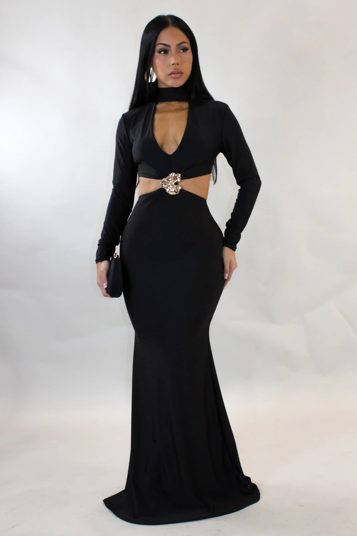 Robe longue Think About Me - Marron