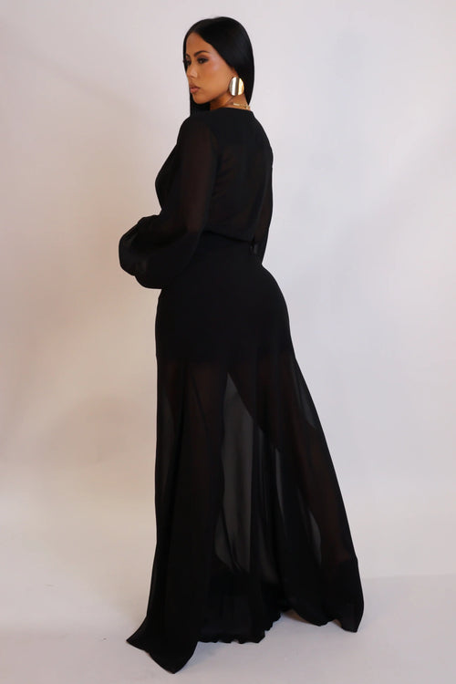 -Robe longue Follow Me Forever - Noire