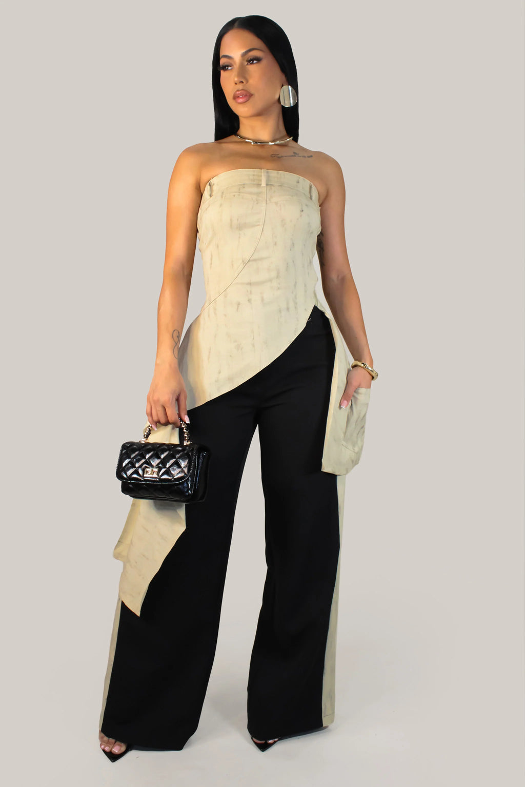 Ensemble pantalon Charlotte's Affair - Noir-Ivoire