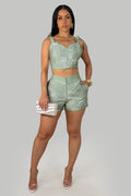 Ensemble short Chic Atelier - Sauge