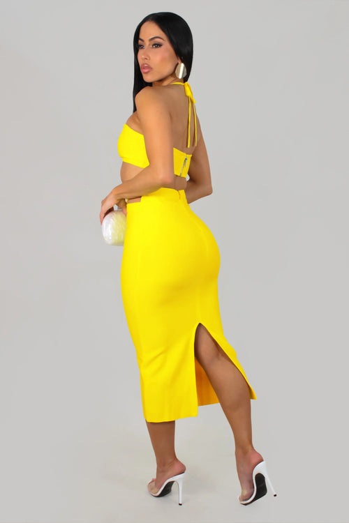 Ensemble jupe Sexy In Bloom - Jaune