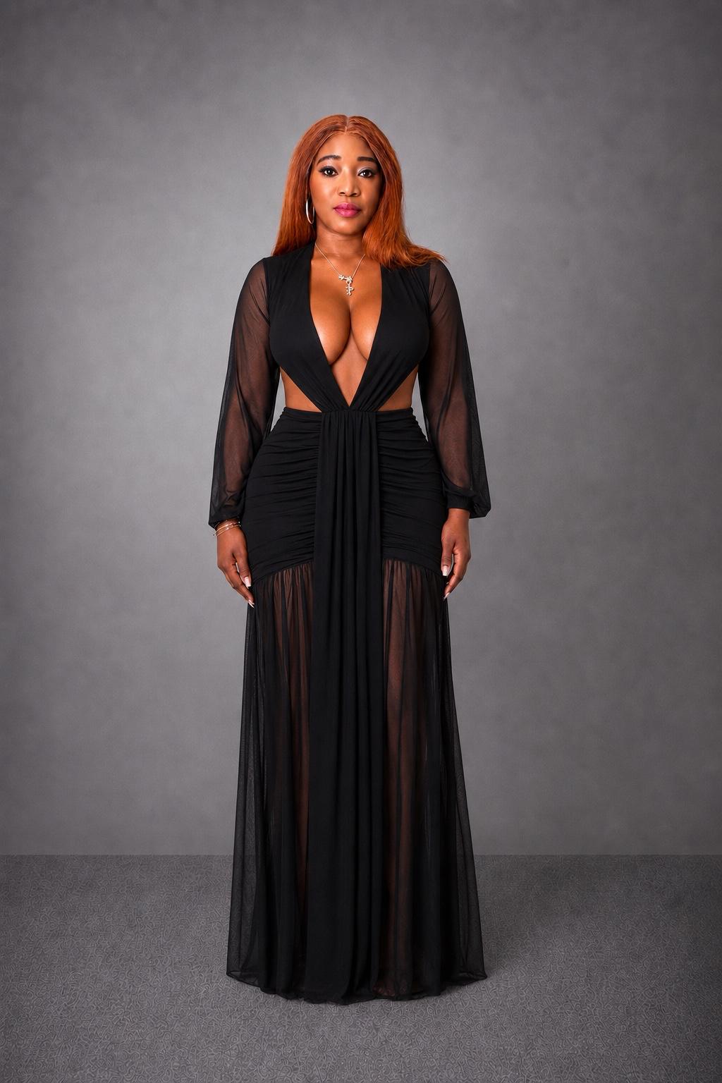 Robe longue To The Core - Noire