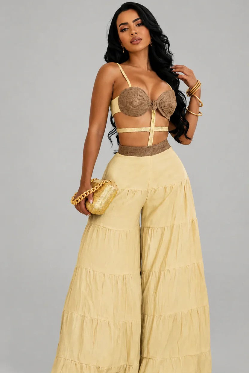 Ensemble pantalon du matin Tulum - Jaune