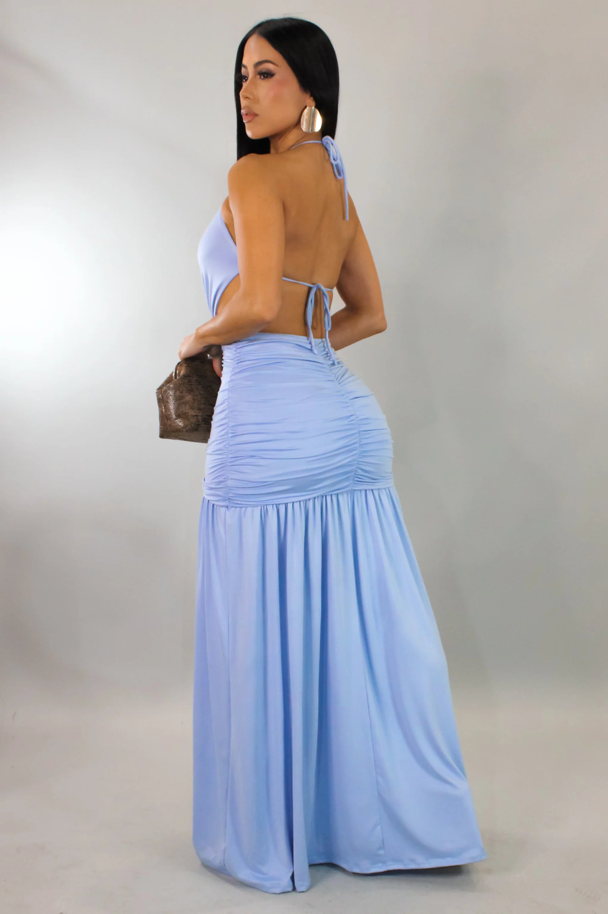 Robe longue Radiant Edge - Bleue