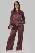 Ensemble pantalon Monaco -bordeaux