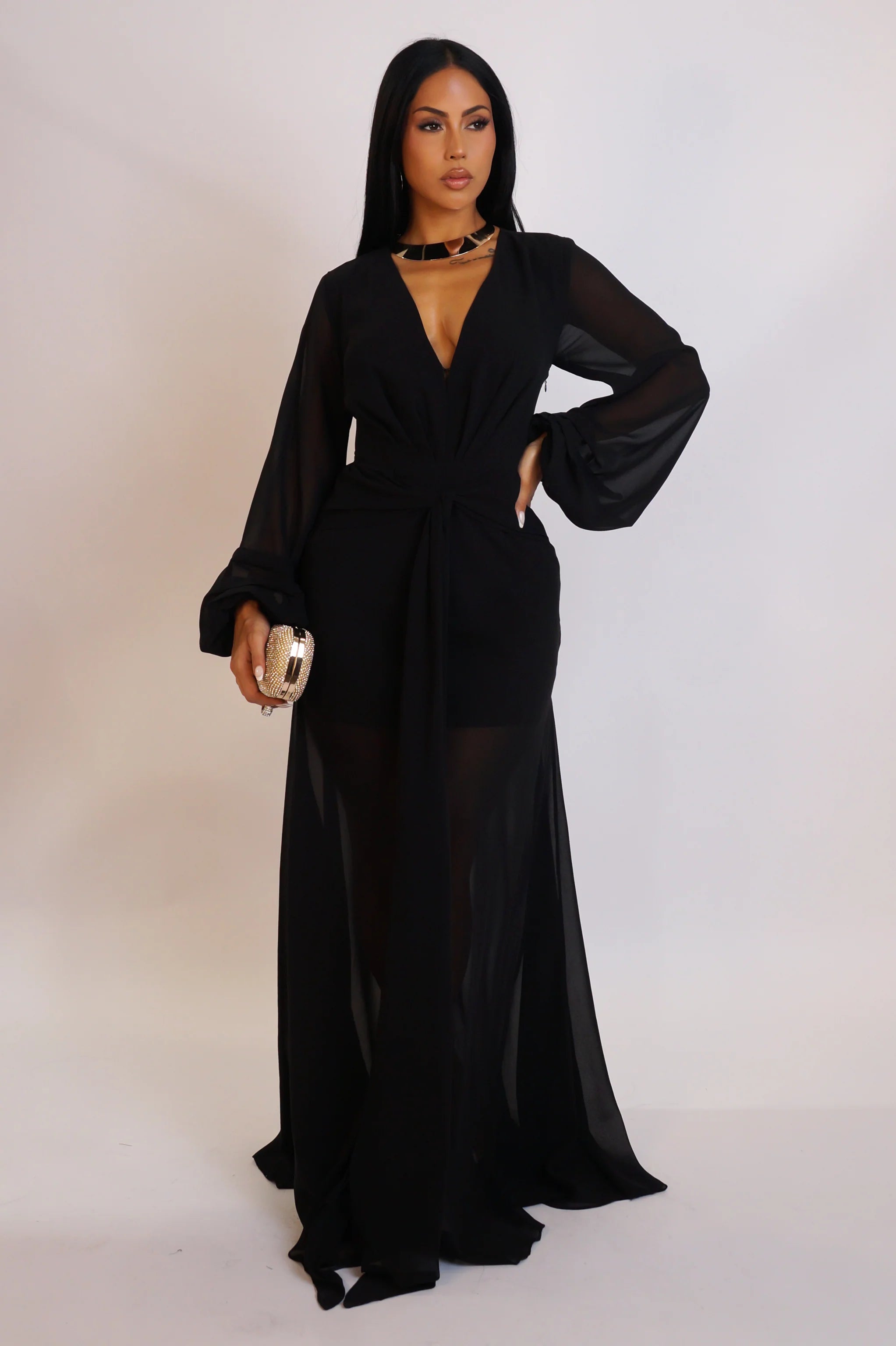 Robe longue Follow Me Forever - Noire