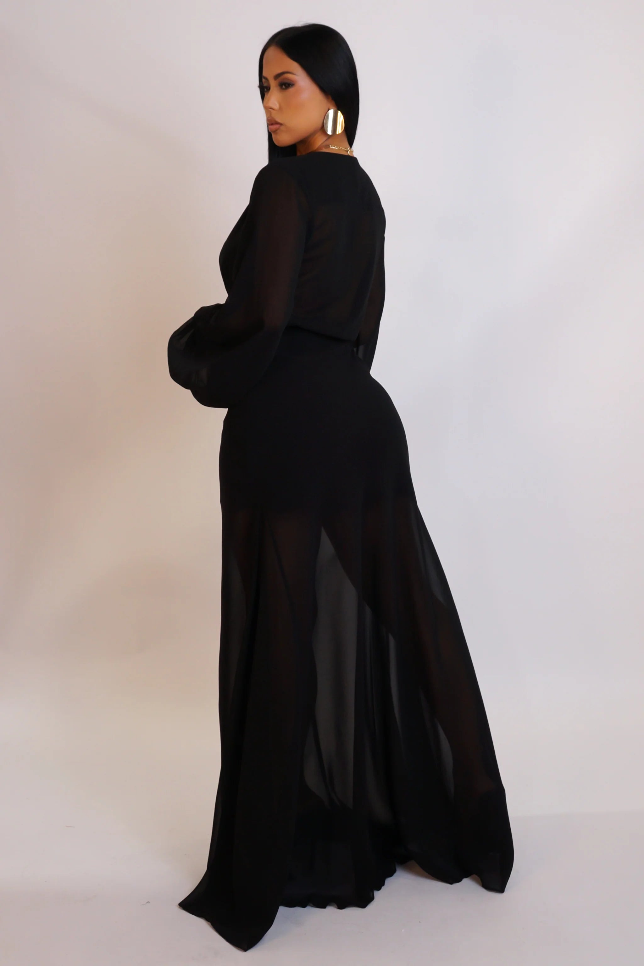 Robe longue Follow Me Forever - Noire