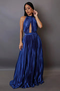 Robe longue Know My Worth - Bleue