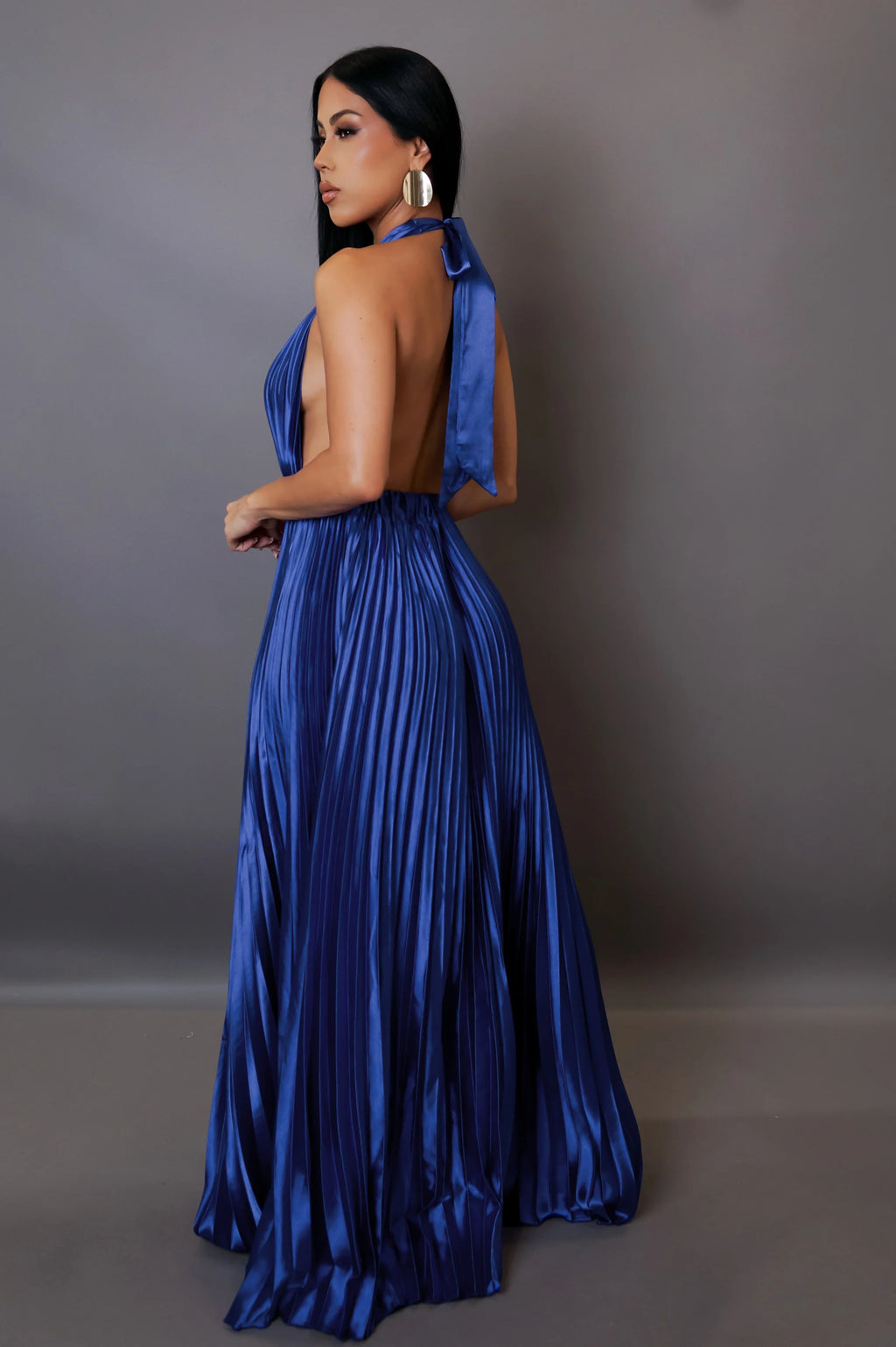Robe longue Know My Worth - Bleue